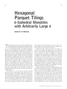 T Hexagonal Parquet Tilings k-Isohedral Monotiles