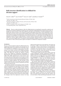 Built structure identification in wildland fire decision support David E. Calkin