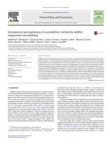ﬁre Development and application of a probabilistic method for wild