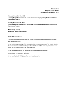 Kristen Hood 8 grade Social Studies Lesson Plans: November 24-25