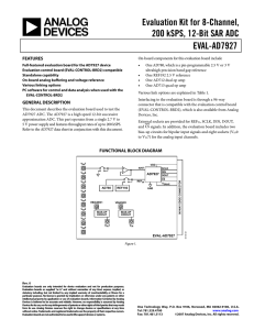 Evaluation Kit for 8-Channel, 200 kSPS, 12-Bit SAR ADC EVAL-AD7927