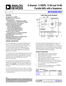 8-Channel, 1.5 MSPS, 12-Bit and 10-Bit Parallel ADCs with a Sequencer  /