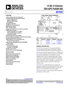 14-Bit, 8-Channel, 250 kSPS PulSAR ADC AD7949 Data Sheet