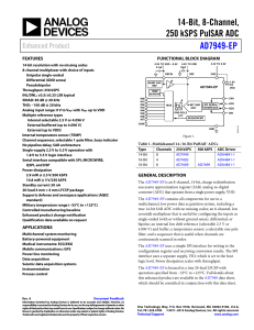 14-Bit, 8-Channel, 250 kSPS PulSAR ADC  AD7949-EP