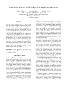 Asymptotic Analysis for Real-time Java Scoped-memory Areas