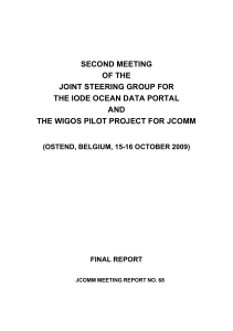 SECOND MEETING OF THE JOINT STEERING GROUP FOR THE IODE OCEAN DATA PORTAL