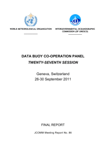 DATA BUOY CO-OPERATION PANEL TWENTY-SEVENTH SESSION  Geneva, Switzerland