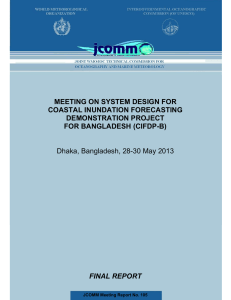 MEETING ON SYSTEM DESIGN FOR COASTAL INUNDATION FORECASTING DEMONSTRATION PROJECT FOR BANGLADESH (CIFDP-B)