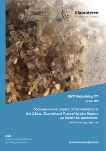 ILVO Socio-economic impact of microplastics in an initial risk assessment.