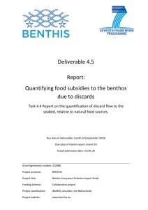 Deliverable 4.5  Report: Quantifying food subsidies to the benthos