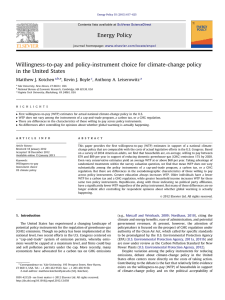Willingness-to-pay and policy-instrument choice for climate-change policy in the United States