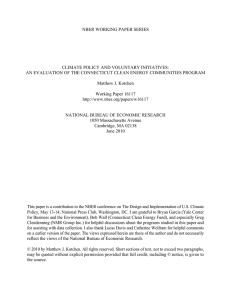 NBER WORKING PAPER SERIES CLIMATE POLICY AND VOLUNTARY INITIATIVES: