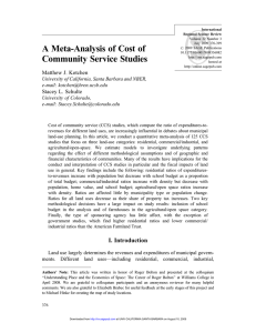 A Meta-Analysis of Cost of