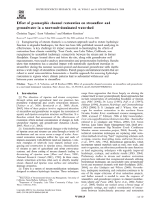 Effect of geomorphic channel restoration on streamflow and