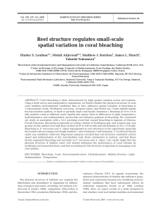 Reef structure regulates small-scale spatial variation in coral bleaching *, Mehdi Adjeroud