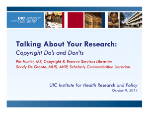 Talking About Your Research: Copyright Do’s and Don’ts