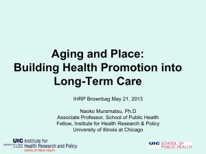 Aging and Place: Building Health Promotion into Long-Term Care
