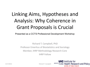 Linking Aims, Hypotheses and Analysis: Why Coherence in Grant Proposals is Crucial