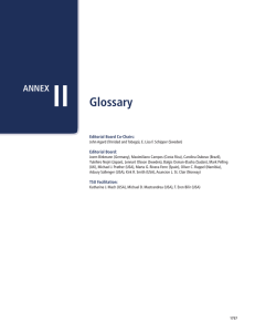 II Glossary ANNEX Editorial Board Co-Chairs: