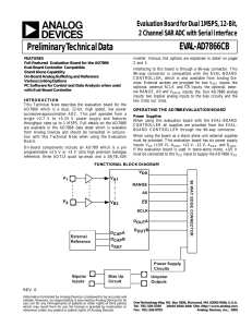 a EVAL-AD7866CB Preliminary Technical Data Evaluation Board for Dual 1MSPS, 12-Bit,