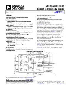 256-Channel, 24-Bit Current-to-Digital ADC Module ADAS1131 Data Sheet