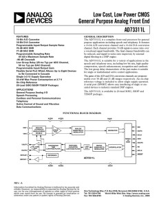 a Low Cost, Low Power CMOS General Purpose Analog Front End AD73311L