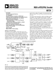 a RGB to NTSC/PAL Encoder AD724