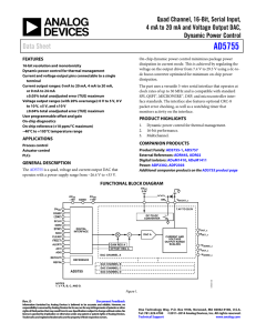 AD5755 Data Sheet Quad Channel, 16-Bit, Serial Input,