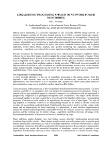 LOGARITHMIC PROCESSING APPLIED TO NETWORK POWER MONITORING