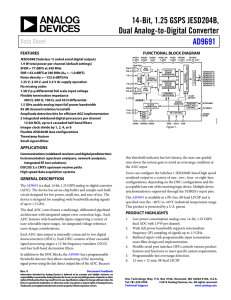 14-Bit, 1.25 GSPS JESD204B, Dual Analog-to-Digital Converter AD9691 Data Sheet
