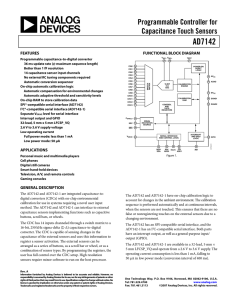 AD7142 Programmable Controller for Capacitance Touch Sensors