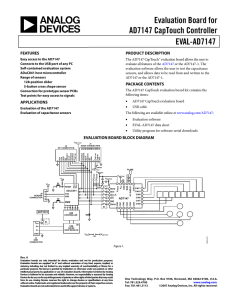 Evaluation Board for AD7147 CapTouch Controller EVAL-AD7147