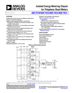 Isolated Energy Metering Chipset for Polyphase Shunt Meters /