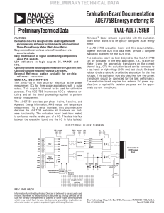 a Evaluation Board Documentation ADE7758 Energy metering IC EVAL-ADE7758EB