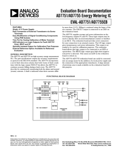 a Evaluation Board Documentation AD7751/AD7755 Energy Metering IC EVAL-AD7751/AD7755EB