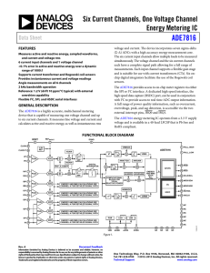 ADE7816 Six Current Channels, One Voltage Channel Energy Metering IC