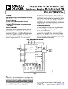 EVAL-AD7262/AD7264 Evaluation Board for True Differential, Dual,