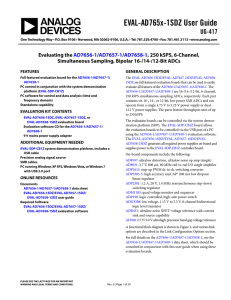 EVAL-AD765x-1SDZ User Guide UG-417