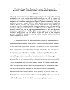 1 What is the Energy Policy-Planning Network and Who Dominates It?: