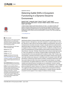 Detecting Subtle Shifts in Ecosystem Functioning in a Dynamic Estuarine Environment