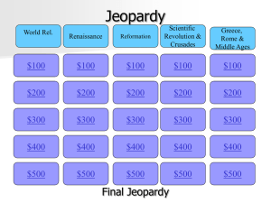 Jeopardy Final Jeopardy $100 $200