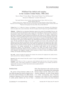 Wildland fire deficit and surplus in the western United States, 1984–2012 S