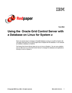 Red paper Using the  Oracle Grid Control Server with