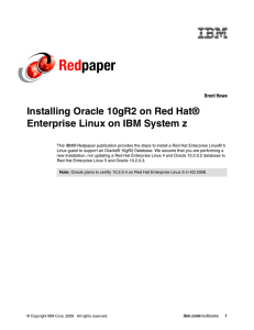Red paper Installing Oracle 10gR2 on Red Hat®