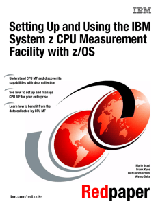 Setting Up and Using the IBM System z CPU Measurement Front cover
