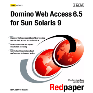 Domino Web Access 6.5 ccess 6.5 for Sun Solaris 9 laris 9