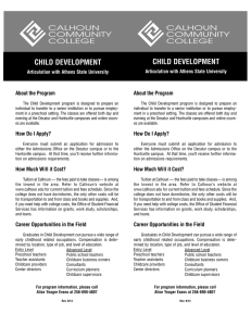CHILD DEVELOPMENT CALHOUN COMMUNITY COLLEGE