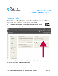 The Complete Guide to Getting Started in Starfish ®