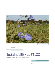 Sustainability at STLCC Progress Report for Fall 2010-Spring 2011