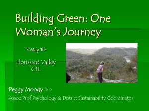 Building Green: One Woman’s Journey Florissant Valley CTL